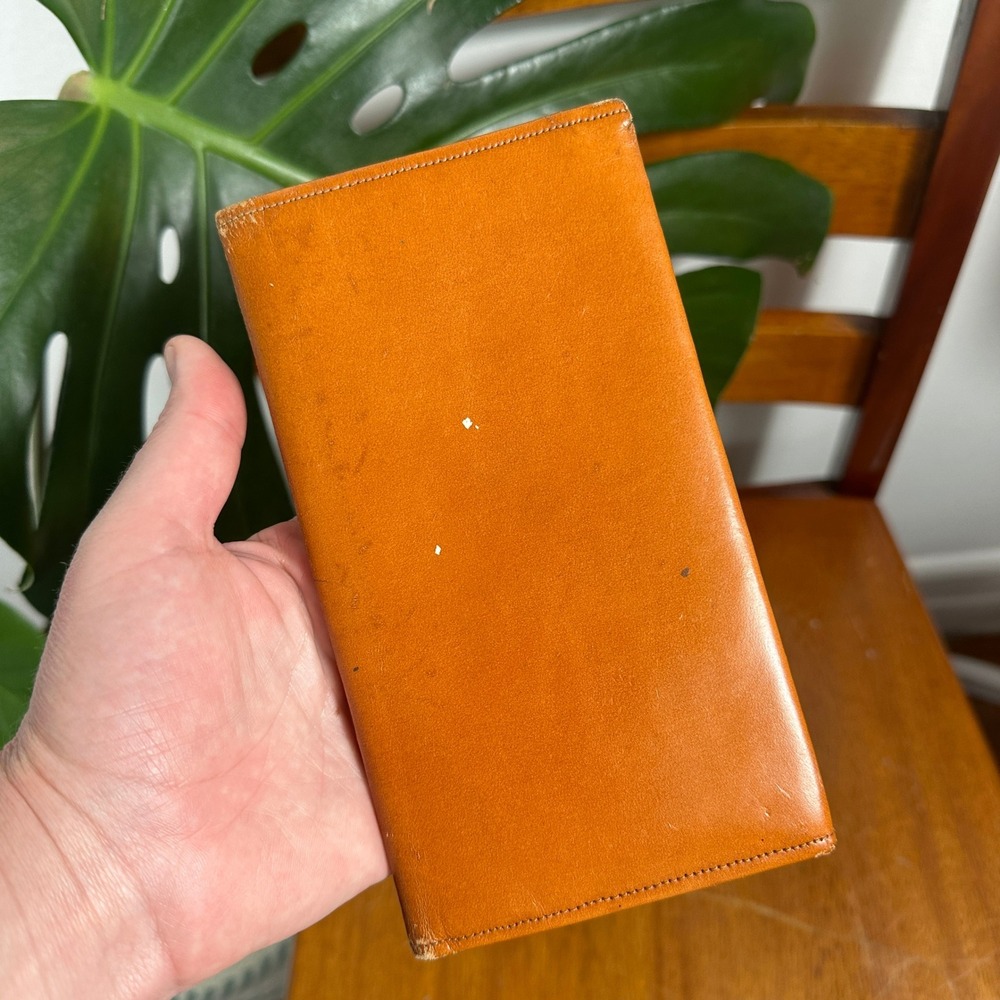 Robinson Long Wallet Mens OS Tan Fair Vintage Leather Bifold Patent 2815786